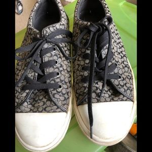 Coach Tennis Shoes in Black Logo